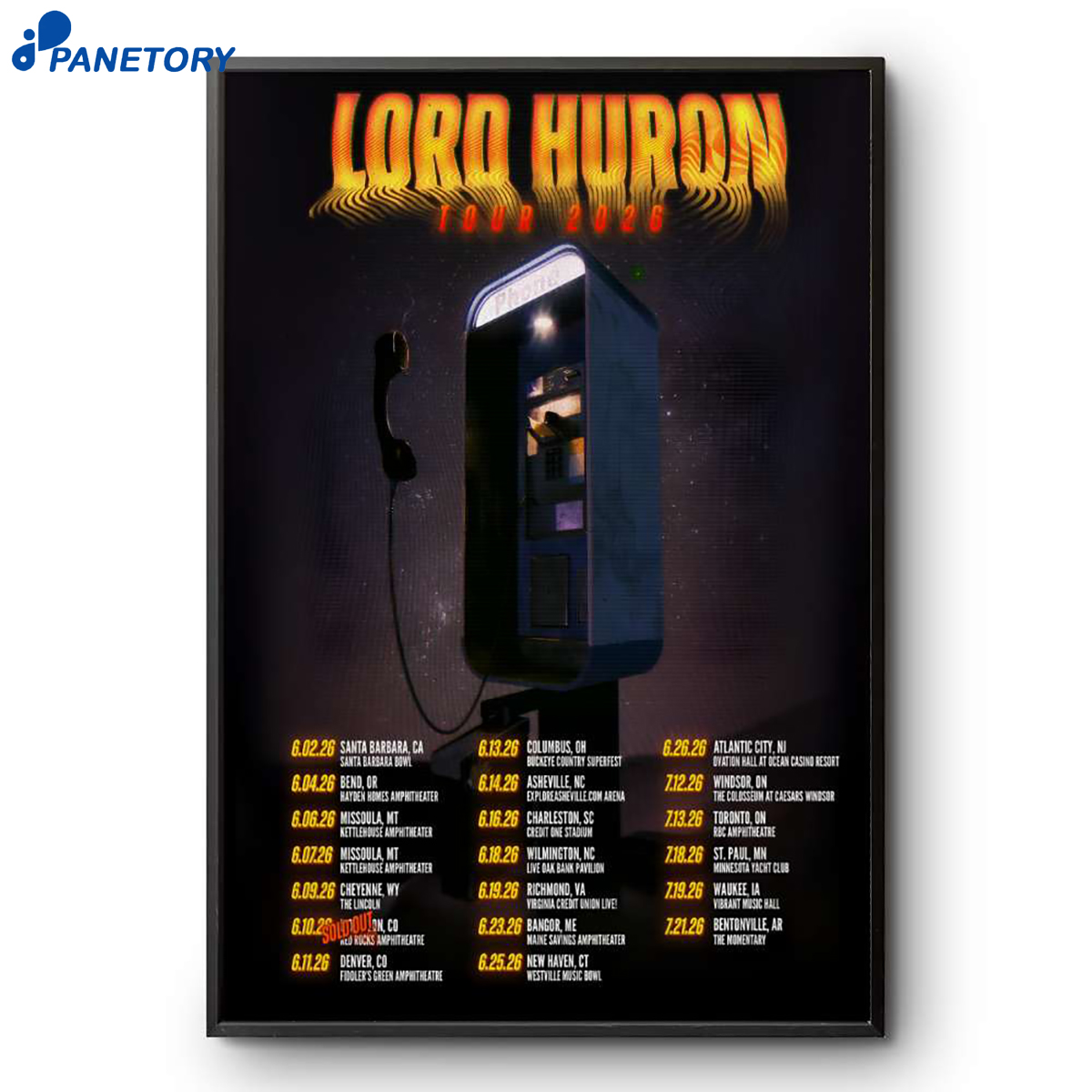 Lord Huron concert tour poster 2026 & 2027